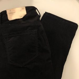 LOFT Pants - Loft Black Modern Straight Velvet Corduroy 24 00 LOFT Pants - Loft Black Modern Straight Velvet Corduroy 24 00